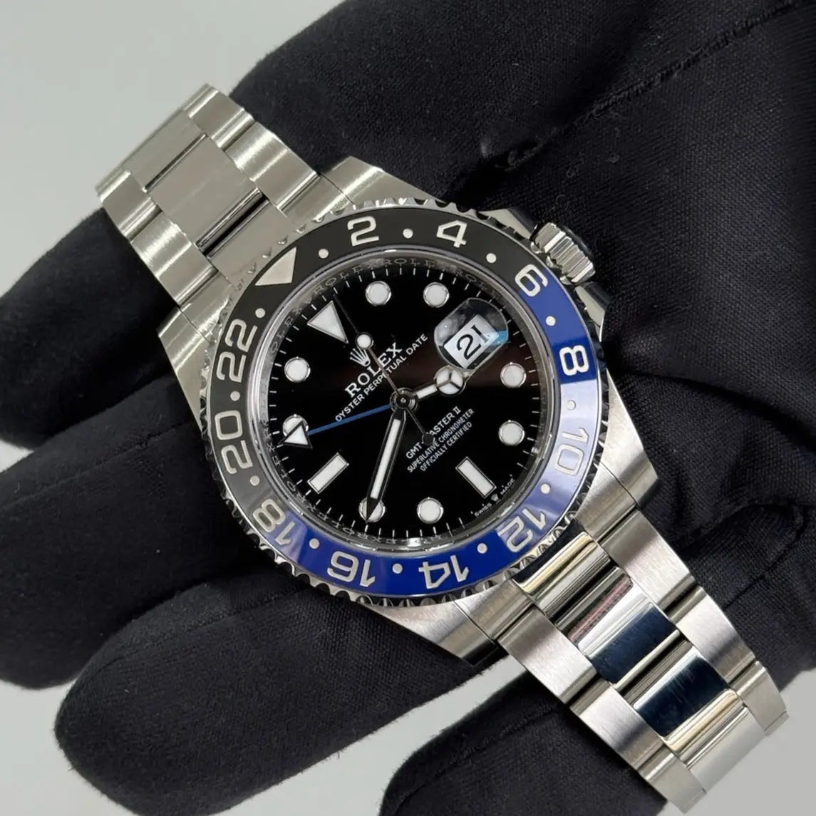 2025 GMT Master II 'Batman' Black Dial Blue Bezel / 126710BLNR / Steel / Oyster Band / Brand New & Unworn / Box & Papers Just Watch It
