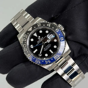 2025 GMT Master II 'Batman' Black Dial Blue Bezel / 126710BLNR / Steel / Oyster Band / Brand New & Unworn / Box & Papers Just Watch It