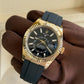 2025 Rolex Skydweller 42 Black Dial / 336238 / Yellow Gold & Rubber Strap / Brand New & Unworn