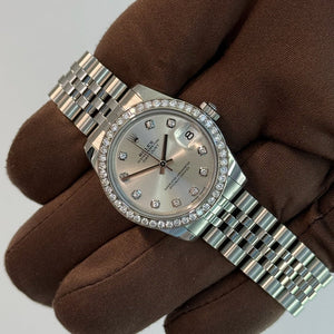 2019 Rolex Datejust 31 Silver Diamond Dial 178384 / Factory Diamond Dial / Recently Serviced by Rolex 2025 / Like New / Box & Papers Just Watch It