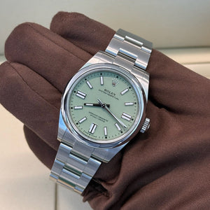 2025 Rolex Oyster Perpetual 41 Pistachio Dial 134300 / 41mm / Stainless Steel / Brand New & Unworn / Box & Papers