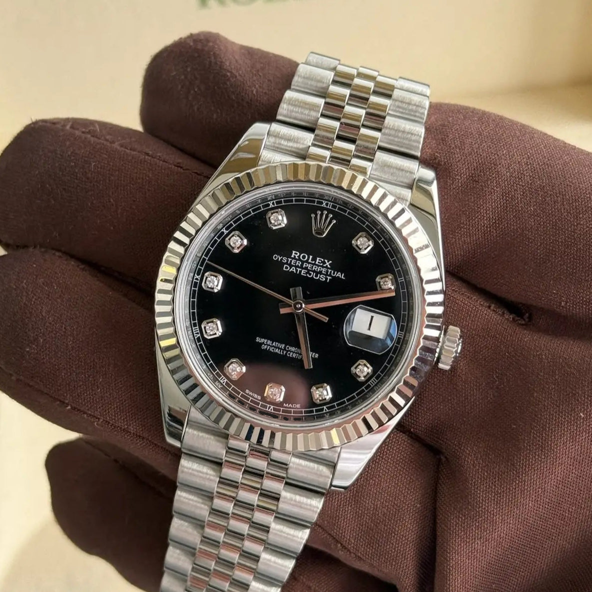 2018 Rolex Datejust 41 Black Diamond Dial / 126334 / Jubilee Band / Mint Condition - Just Watch It