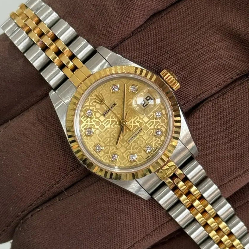 1998 Rolex Lady-Datejust 26 Champagne Diamond Dial / 79173 / Two Tone Yellow Gold / Jubilee Band / Excellent Condition - Just Watch It