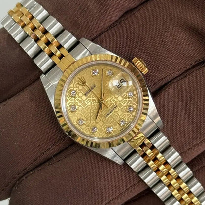 1998 Rolex Lady-Datejust 26 Champagne Diamond Dial / 79173 / Two Tone Yellow Gold / Jubilee Band / Excellent Condition - Just Watch It