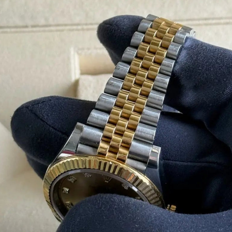 2022 Datejust 41 Champagne Diamond Dial / 126333 / Two Tone Yellow Gold / Jubilee Band Just Watch It