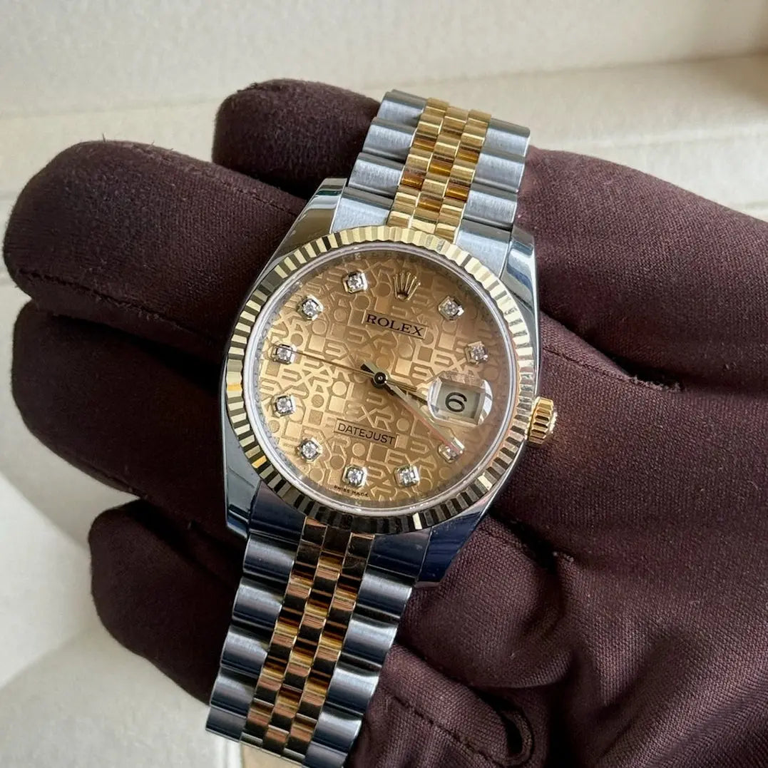 2016 Datejust 36 Champagne 'Computer Dial' / 116233 / Two Tone Yellow Gold / Jubilee Band / Mint Conditon / Watch & Box Just Watch It
