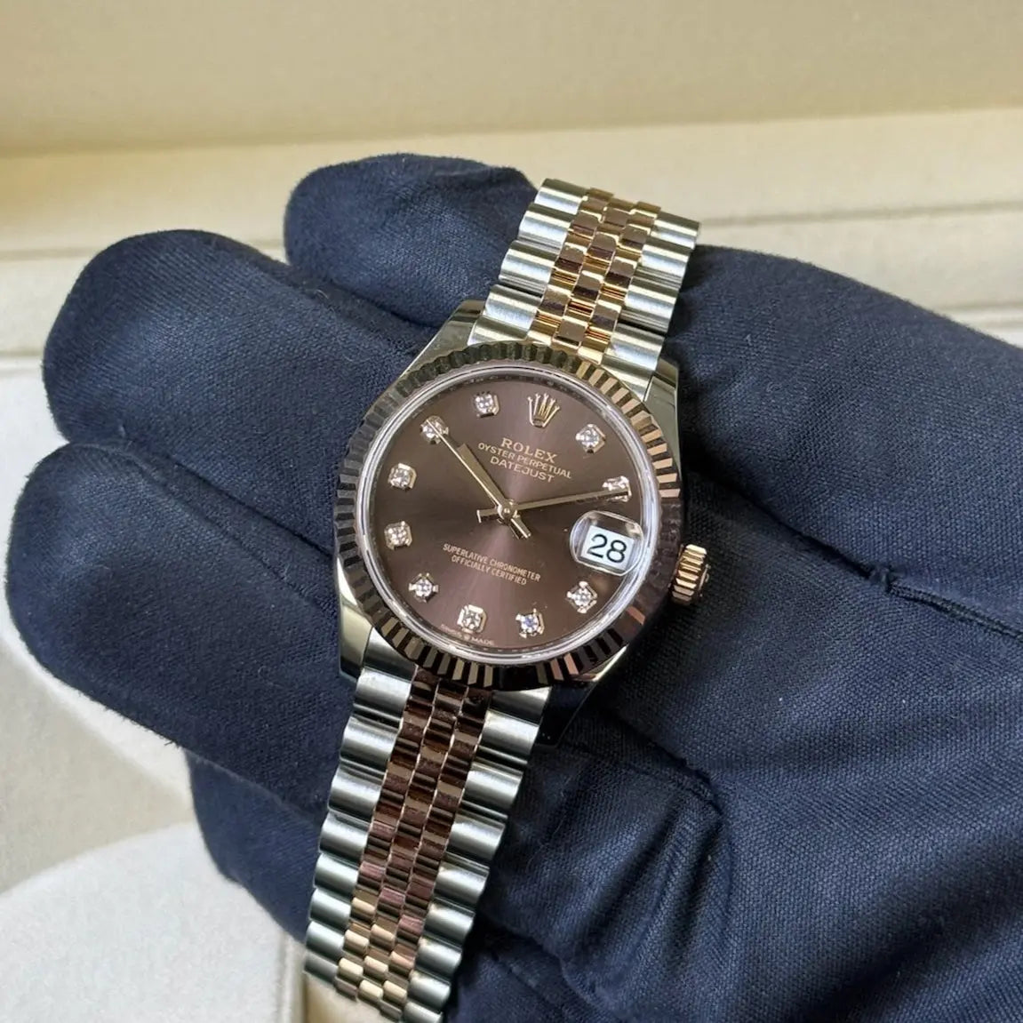 2025 Rolex Datejust 31 Chocolate Diamond Dial / 278271 / Two Tone Rose Gold / Brand New & Unworn / Box & Papers Just Watch It