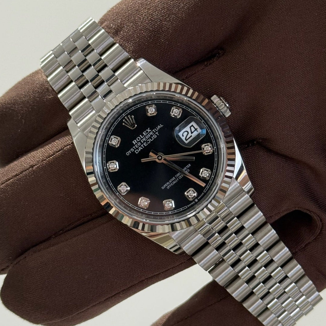 2024 Rolex Datejust 36 Black Diamond Dial / 126234 / Jubilee Band / Like New - Just Watch It