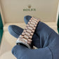 2023 Rolex Day Date 36 Diamond Bezel Brown Baguette Diamond Dial 128345RBR / Rose Gold / Like New / Box & Papers Just Watch It