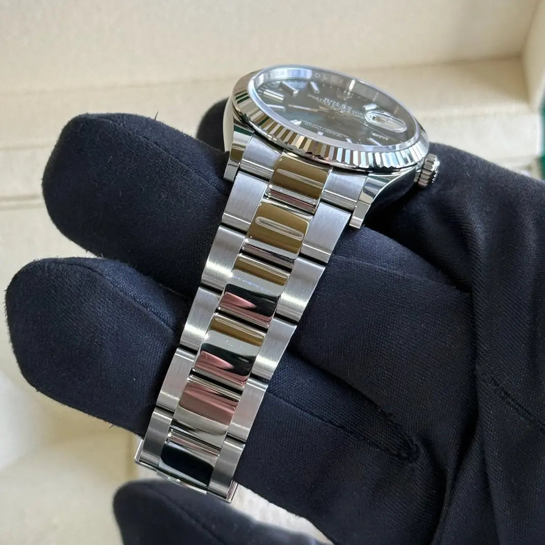 2022 Rolex Datejust 36 Mint Green Dial / 126234 / Fluted Oyster Bracelet / Like New / Box & Papers Just Watch It