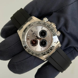 2025 Rolex Daytona Silver Ghost Dial / 126519LN / White Gold Oysterflex / Brand New & Unworn / Box & Papers Just Watch It