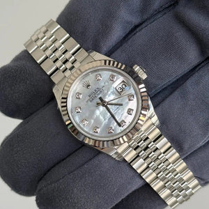 2025 Rolex Lady-Datejust 28 Mother of Pearl Diamond Dial / 279174 / Steel / Brand New & Unworn