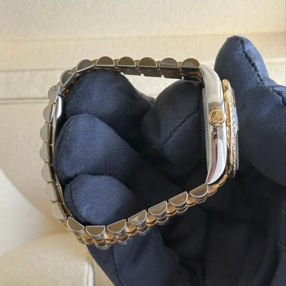2018 Rolex Datejust 31 Champagne Diamond Dial with Factory Diamond Bezel / 278383RBR / Jubilee Band / Mint Condition - Just Watch It