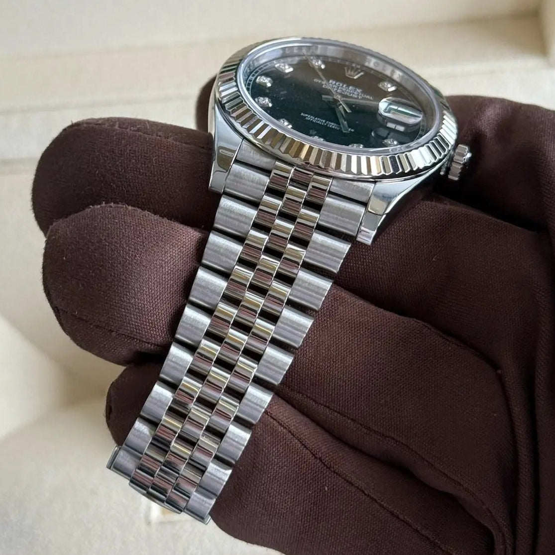2018 Rolex Datejust 41 Black Diamond Dial / 126334 / Jubilee Band / Mint Condition - Just Watch It