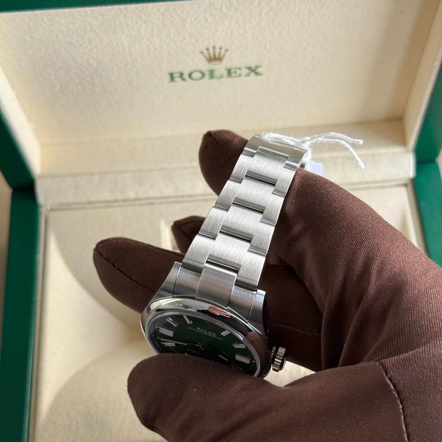 2025 Rolex Oyster Perpetual 41 Green Dial / 134300 / Oyster Steel / Brand New & Unworn / Box & Papers⁠ Just Watch It