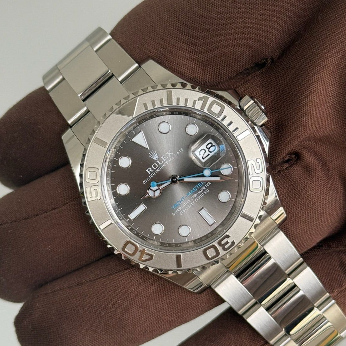 2022 Rolex Yacht Master 40 Slate Dial / 126622 / Platinum & Steel / 40mm / Like New - Just Watch It