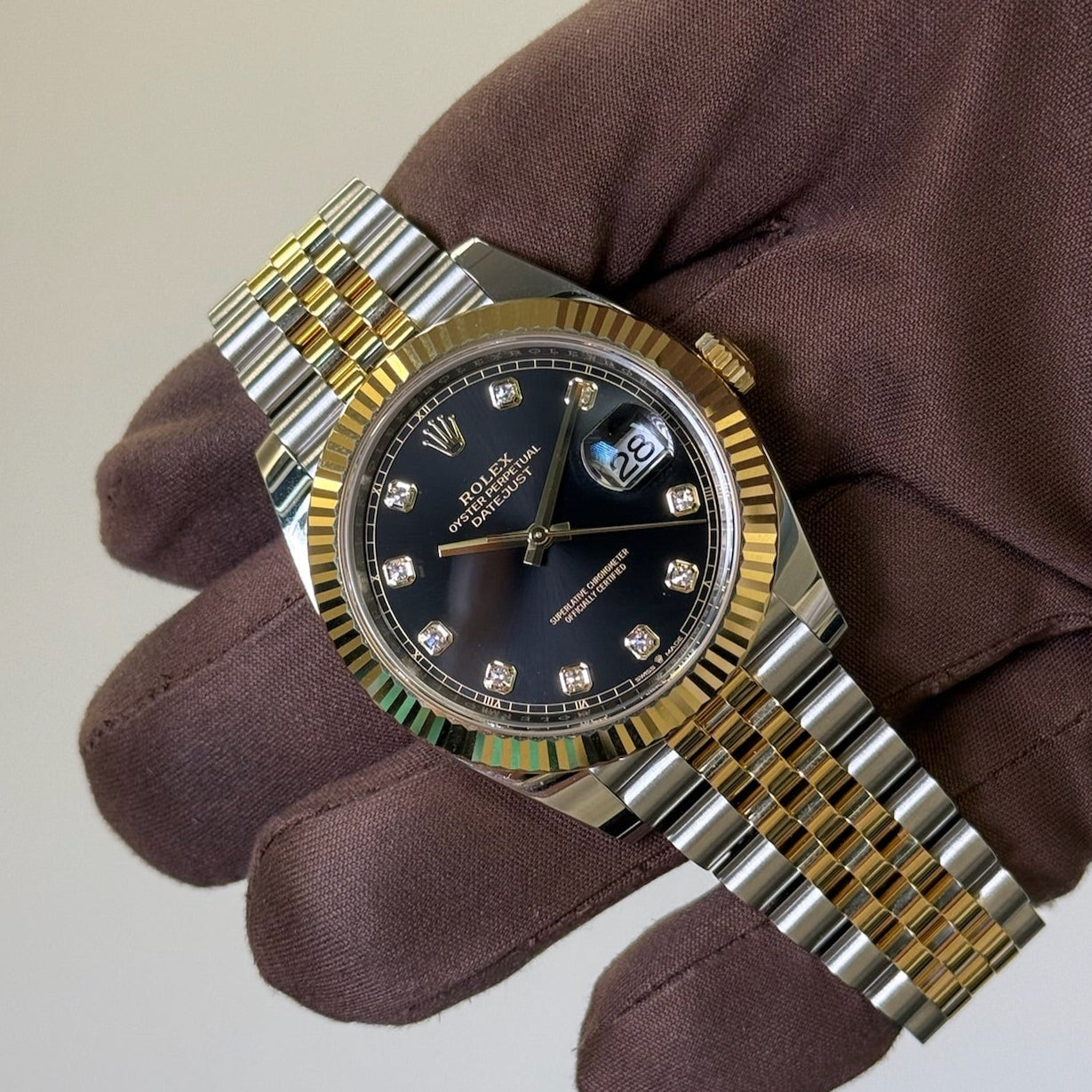 2025 Rolex Datejust 41 Black Diamond Dial / 126333 / Two Tone Yellow Gold & Steel / Brand New & Unworn / Box & Papers Just Watch It