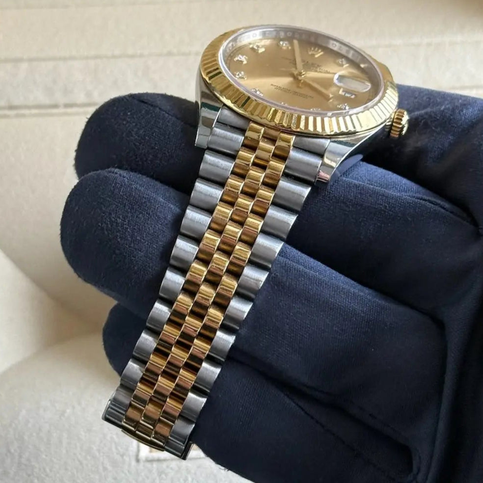 2022 Datejust 41 Champagne Diamond Dial / 126333 / Two Tone Yellow Gold / Jubilee Band Just Watch It