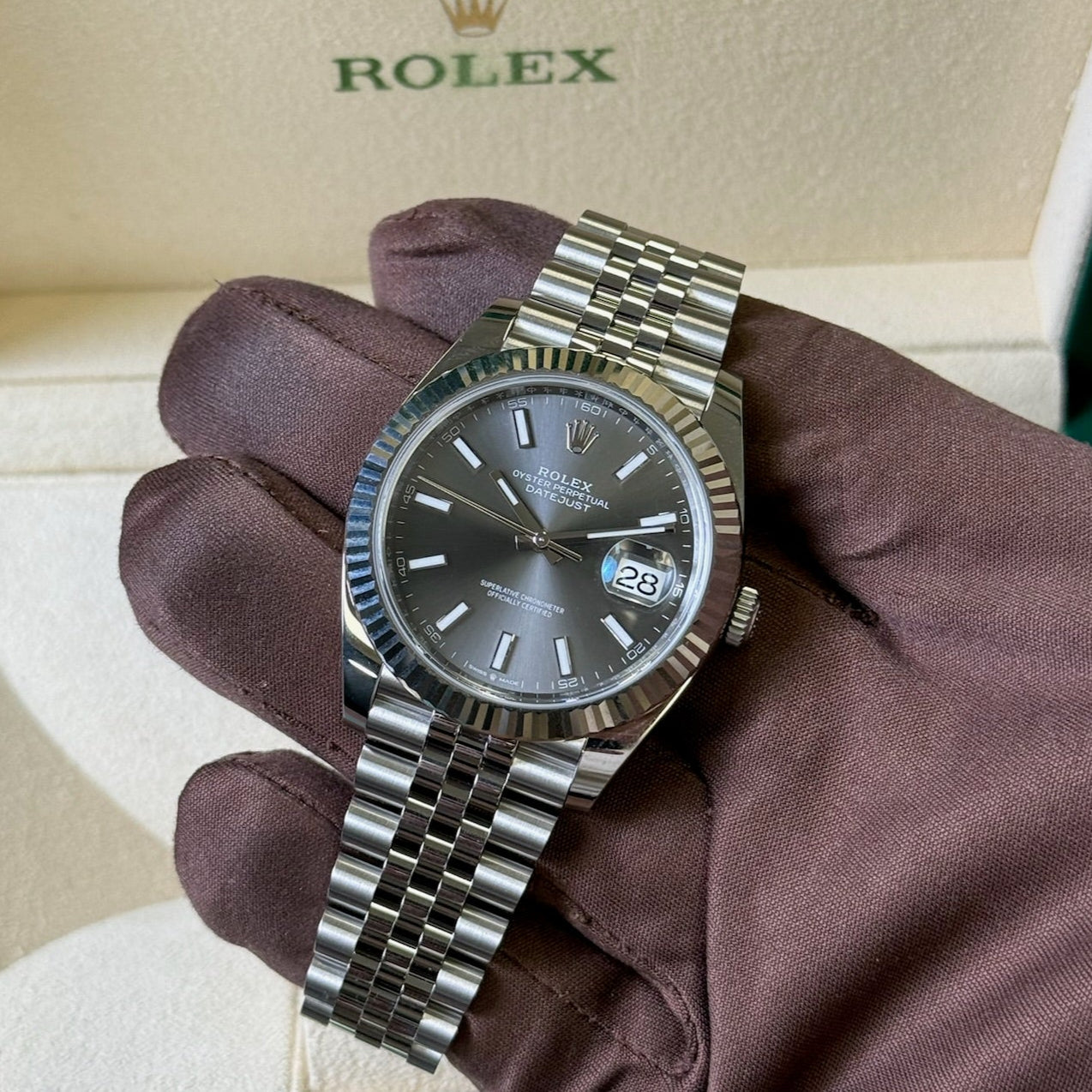 2025 Rolex Datejust 41 Slate Dial / 126334 / Steel / Brand New & Unworn / Box & Papers Just Watch It
