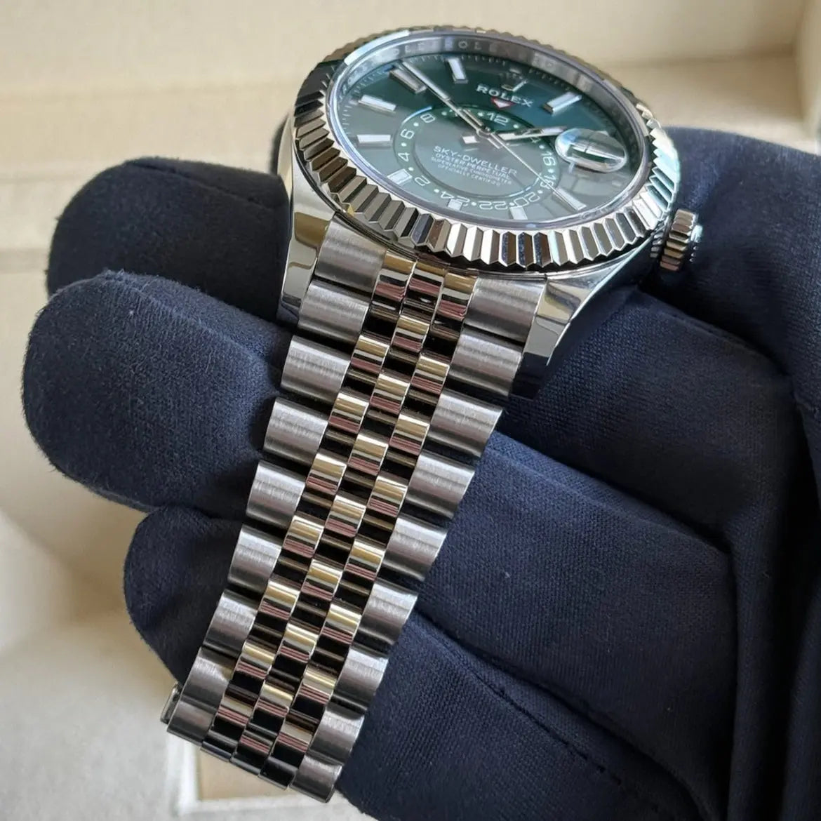 2024 Rolex Skydweller 42 Mint Green Dial / 336934 / Steel / Jubilee Band / Like New / Box & Papers Just Watch It