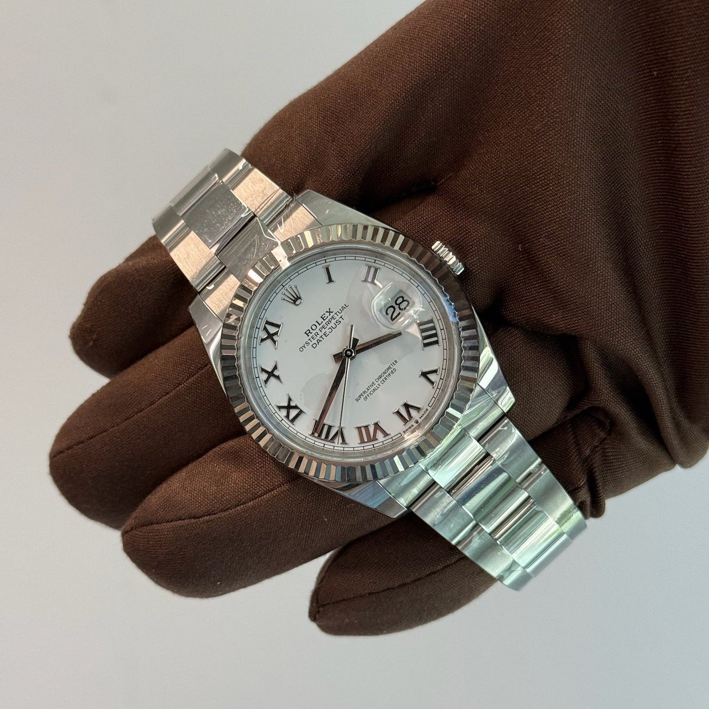 2025 Rolex Datejust 41 White Roman Numeral Dial 126334 / Steel / Brand New & Unworn / Box & Papers Just Watch It