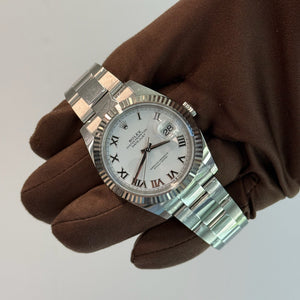 2025 Rolex Datejust 41 White Roman Numeral Dial 126334 / Steel / Brand New & Unworn / Box & Papers