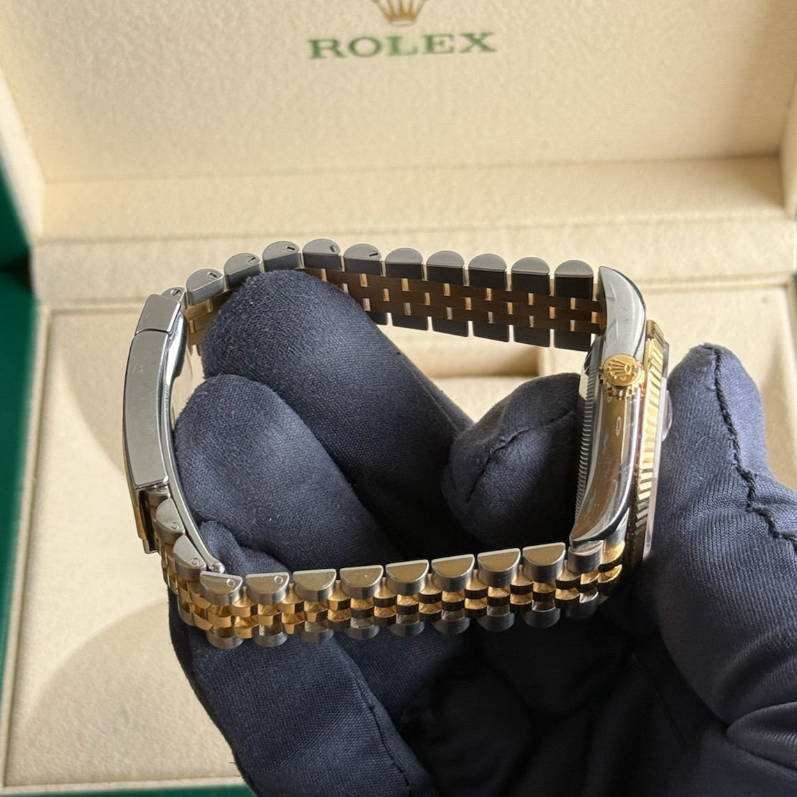 2022 Rolex Datejust 36 Black Diamond Dial / 126233 / Two Tone Yellow Gold / Jubilee Band / Mint Condition - Just Watch It