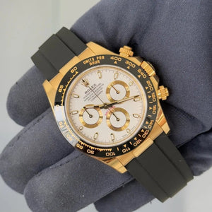 2023 Rolex Daytona White Dial / Yellow Gold on Oysterflex / 116518LN / 40mm / Mint Condition - Just Watch It