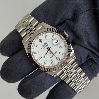 2025 Datejust 41 White Stick Dial / 126334 / Jubilee Bracelet / 41mm / Like New Just Watch It
