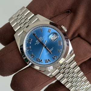 2025 Rolex Datejust 41 Blue Dial 126300 / Smooth Bezel / Jubilee Band / Brand New & Unworn