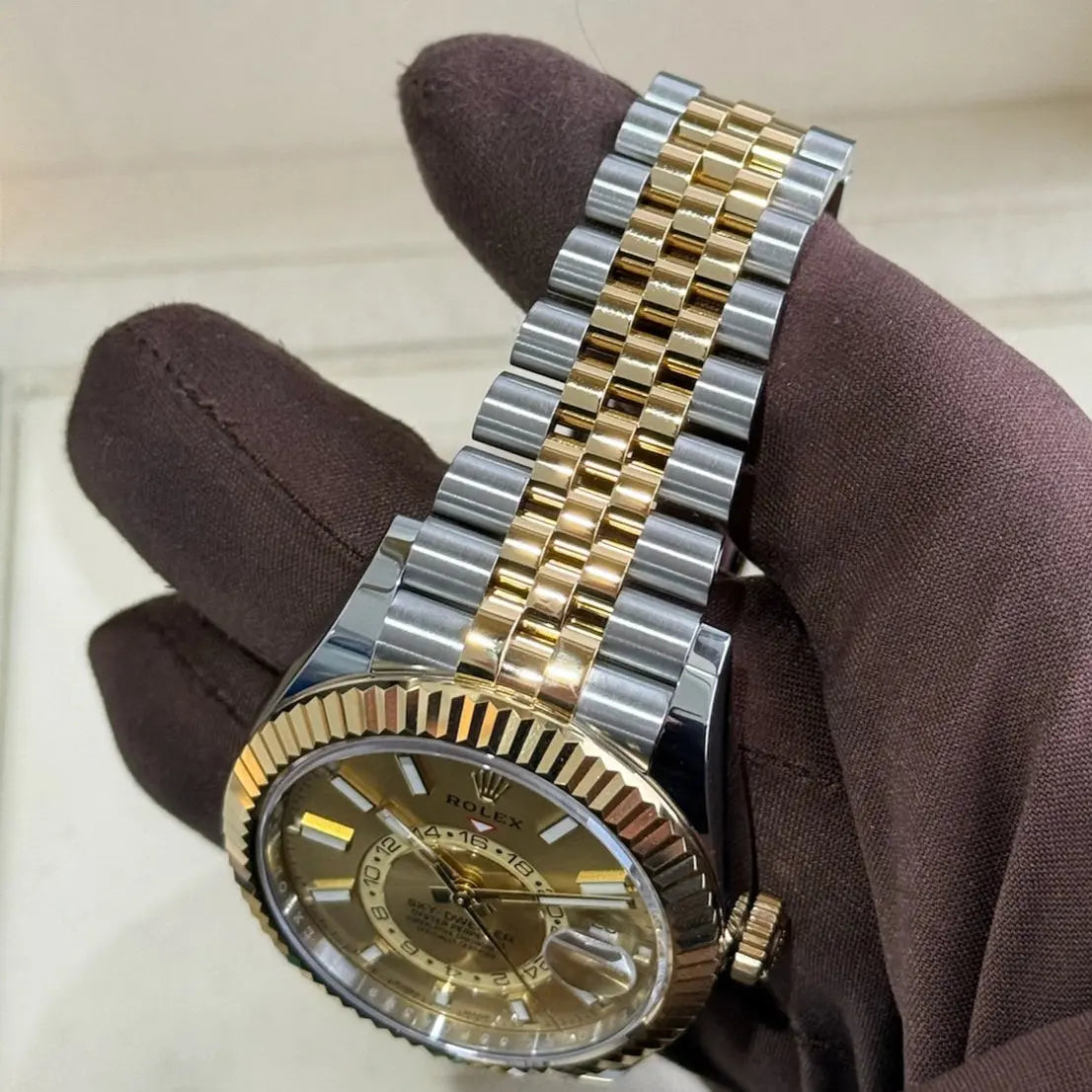 2023 Rolex Sky-Dweller Champagne Dial / 326933 / Two Tone Yellow Gold / Mint Condition / Box & Papers Just Watch It