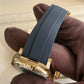 2025 Rolex Skydweller 42 Black Dial / 336238 / Yellow Gold & Rubber Strap / Brand New & Unworn