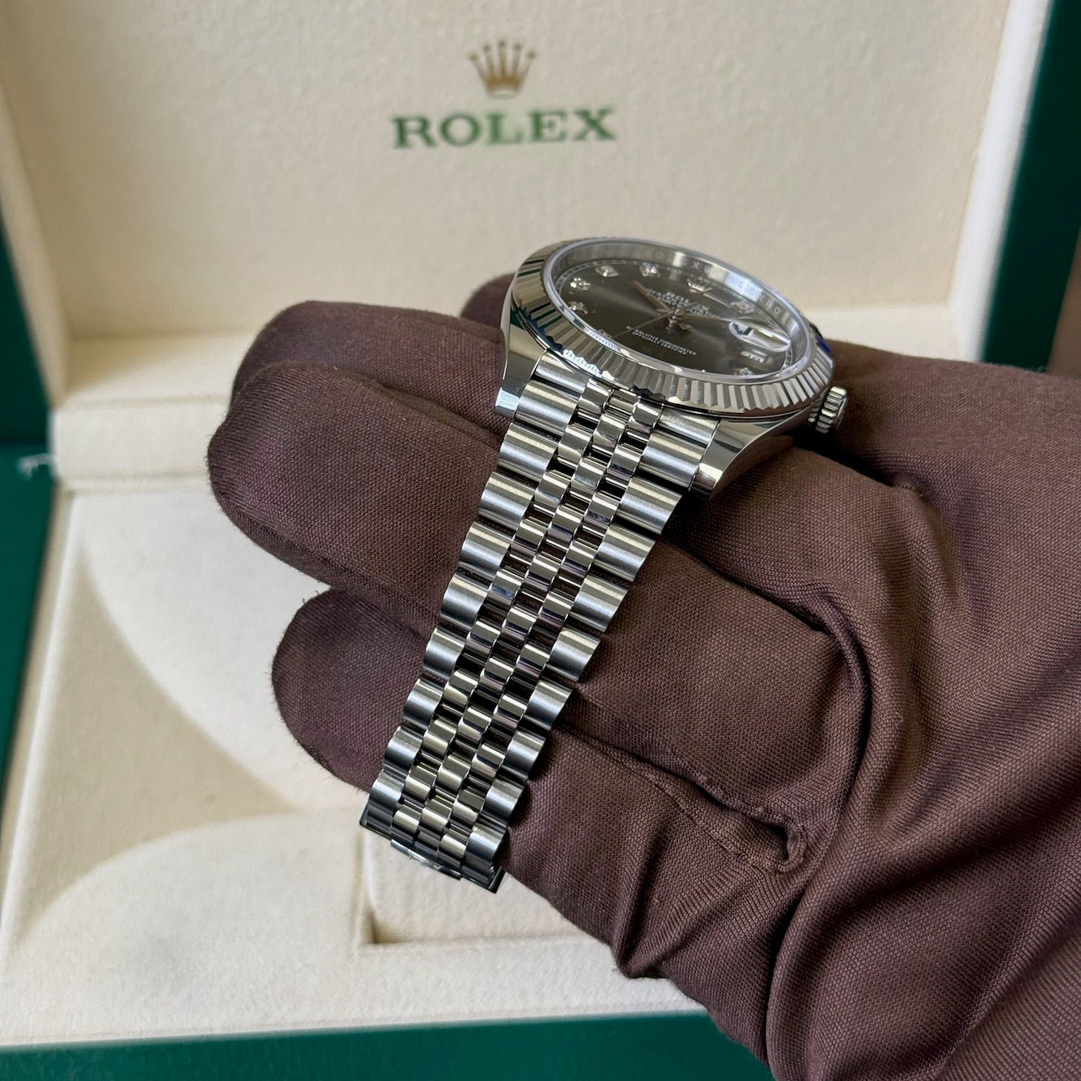 2025 Rolex Datejust 41 Slate Diamond Dial / 126334 / Steel / Brand New & Unworn / Box & Papers Just Watch It