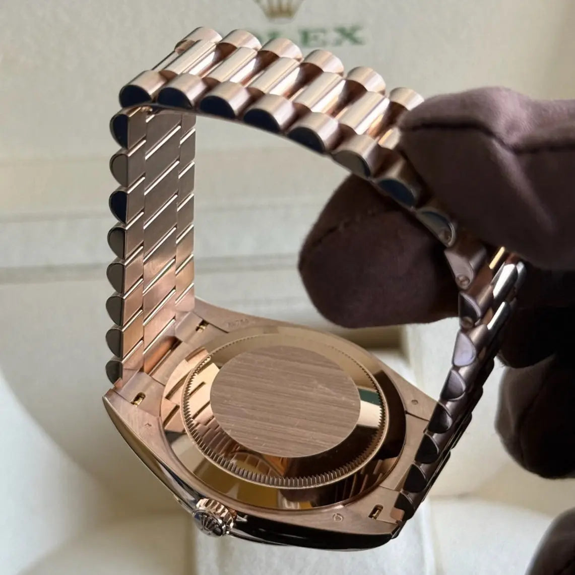 2022 Day Date 40 Olive Dial / 228235 / Rose Gold / Presidential Band / Like New / Box & Papers Just Watch It