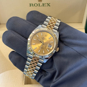 2026 Rolex Datejust 41 Champagne Dial 126333 / Yellow Gold & Steel / Box & Papers Just Watch It