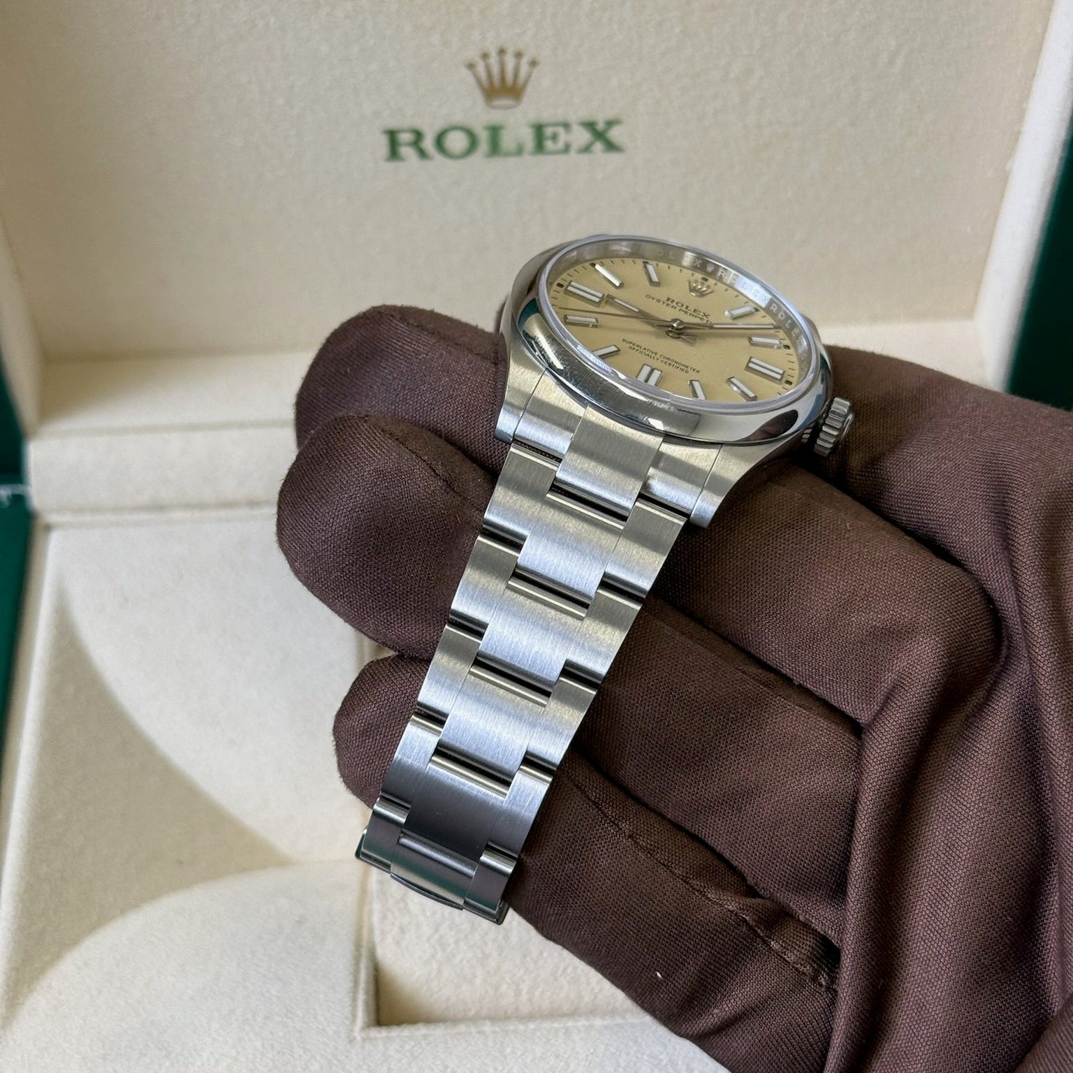 2025 Rolex Oyster Perpetual 41 Beige Dial / 134300 / Steel / Brand New & Unworn / Box & Papers Just Watch It
