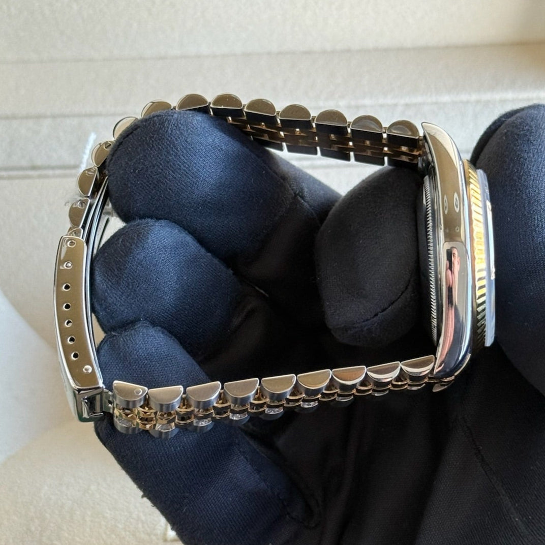 1996 Rolex Datejust 36 Blue Vignette Diamond Dial / 16233 / Two Tone Yellow Gold / Jubilee Band / Box & Papers Just Watch It