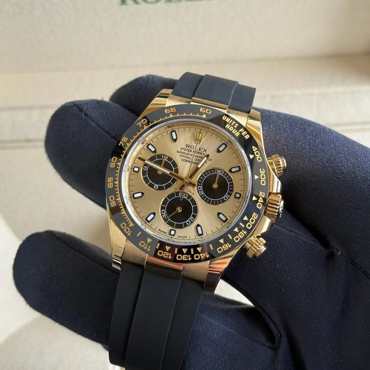 2023 Rolex Daytona Cosmograph ‘Pikachu’ Champagne Dial / 116518LN / Yellow Gold & Oysterflex / Mint Condition / Box & Papers Just Watch It