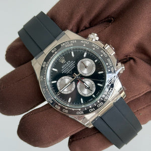 2024 Rolex Daytona Baby 'Le Mans' Cosmograph Black Bezel Black Index Dial 126519LN / White Gold / Mint Condition