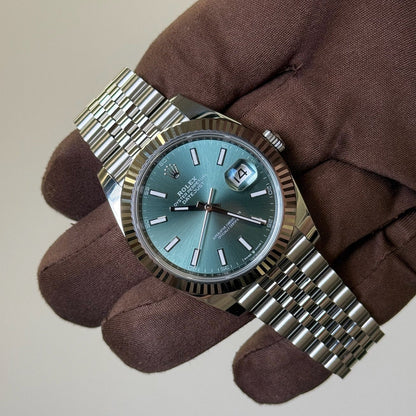 2025 Rolex Datejust 41 Mint Green / 126334 / Steel / Brand New & Unworn / Box & Papers Just Watch It