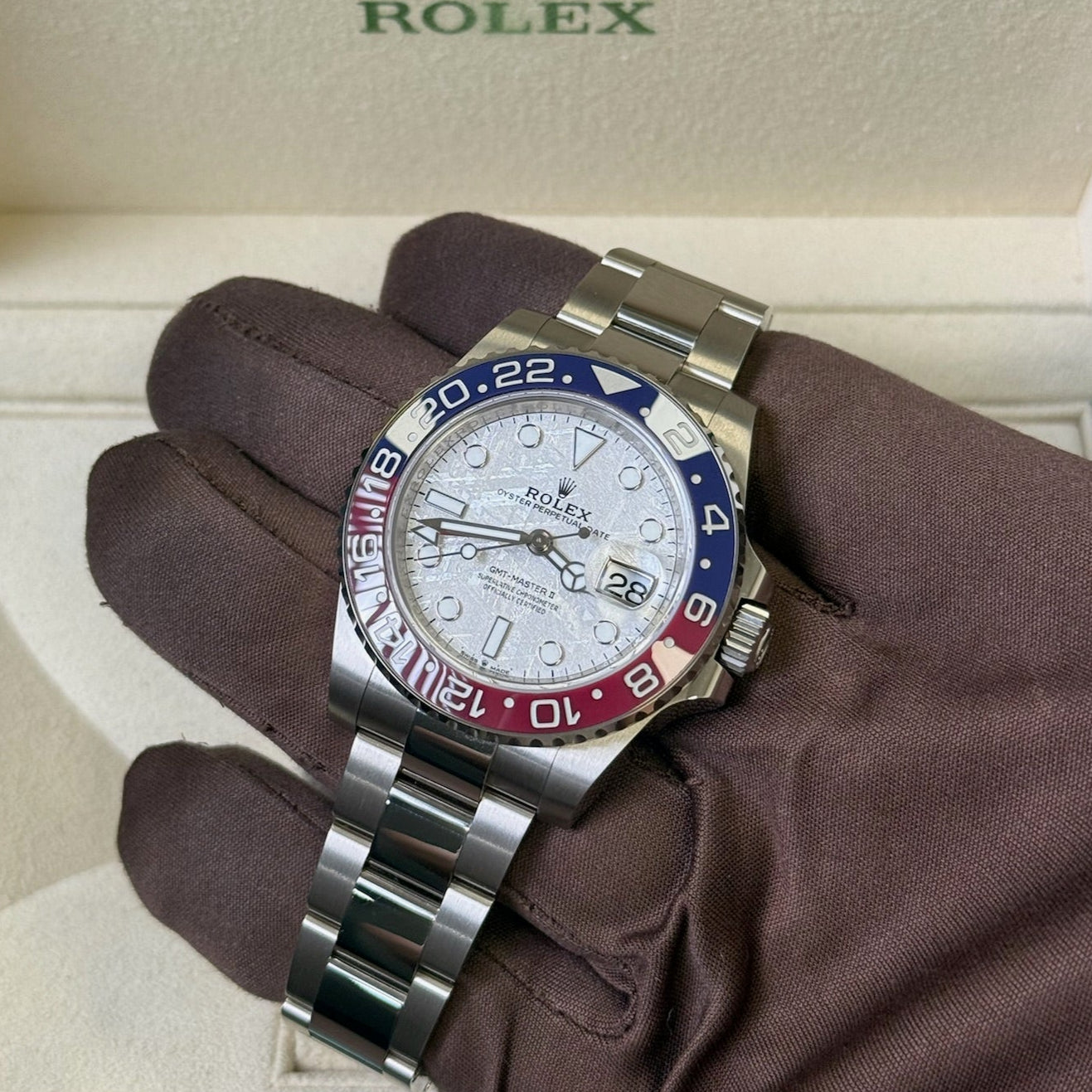 2025 Rolex GMT Master II Pepsi Meteorite Dial / 126719BLRO / Brand New & Unworn / Box & Papers Just Watch It