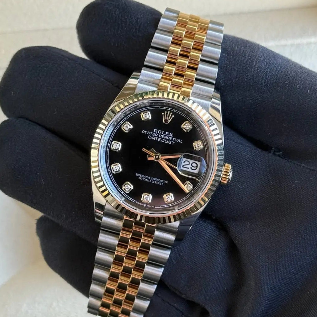 2022 Rolex Datejust 36 Black Diamond Set Dial / 126233 / Jubilee Bracelet / 36mm / Mint Condition Just Watch It