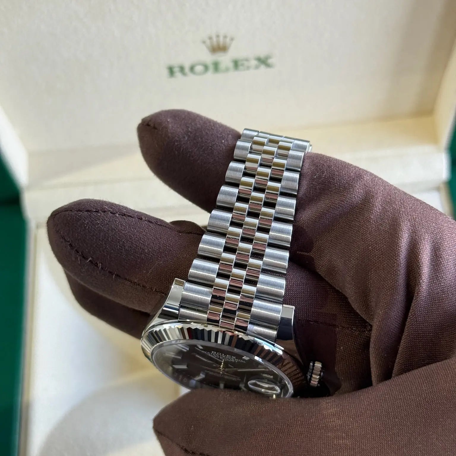 2025 Rolex Datejust 41 Mint Green / 126334 / Steel / Like New / Box & Papers Just Watch It