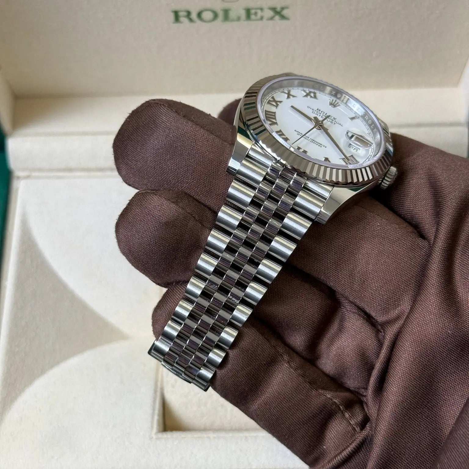 2025 Rolex Datejust 41 White Dial with Roman Numerals / 126334 / Steel / Brand New & Unworn / Box & Papers Just Watch It