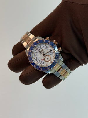 2022 Rolex Yachtmaster 44 White Dial 116681 / Rose Gold & Steel / Mint Condition / Box & Papers Just Watch It