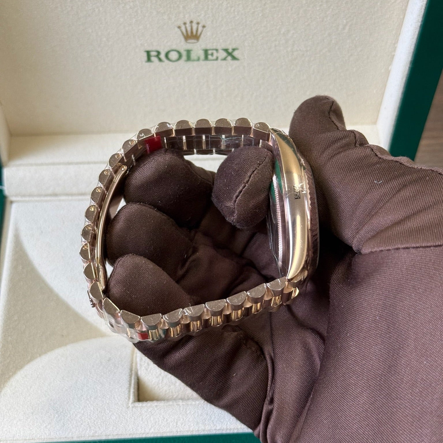 2025 Rolex Day Date 40 Ombre ‘Smoke’ Dial / 228234 / Rose Gold / Brand New & Unworn / Box & Papers Just Watch It