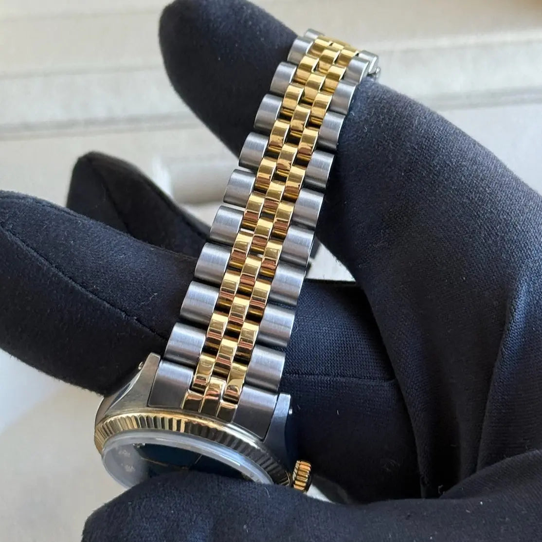 1984 Rolex Datejust 31 Blue Vignette Diamond Dial / 6827 / Two Tone Yellow Gold / Jubilee Band / Excellent Condition / Watch & Box Only Just Watch It