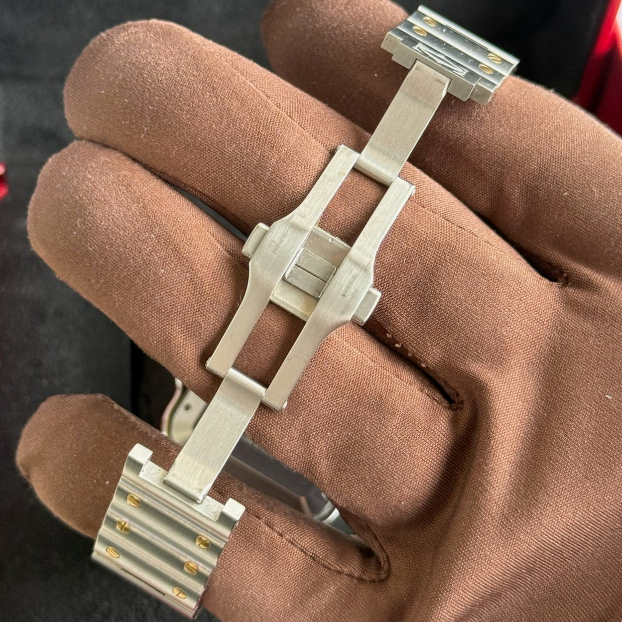 2023 Cartier Santos Large White Roman Numeral Dial / W2SA0009 / Two Tone Yellow Gold & Steel / Mint Condition - Just Watch It