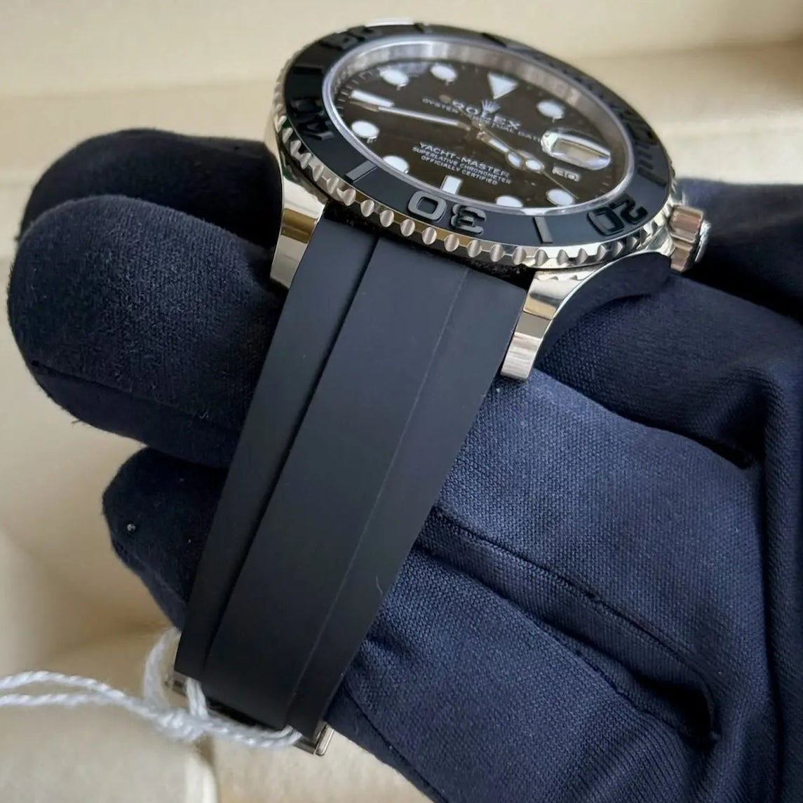 2023 Yacht-Master 42 Black Dial / 226659 / 18ct White Gold Oysterflex / 42mm / Mint Condition Just Watch It