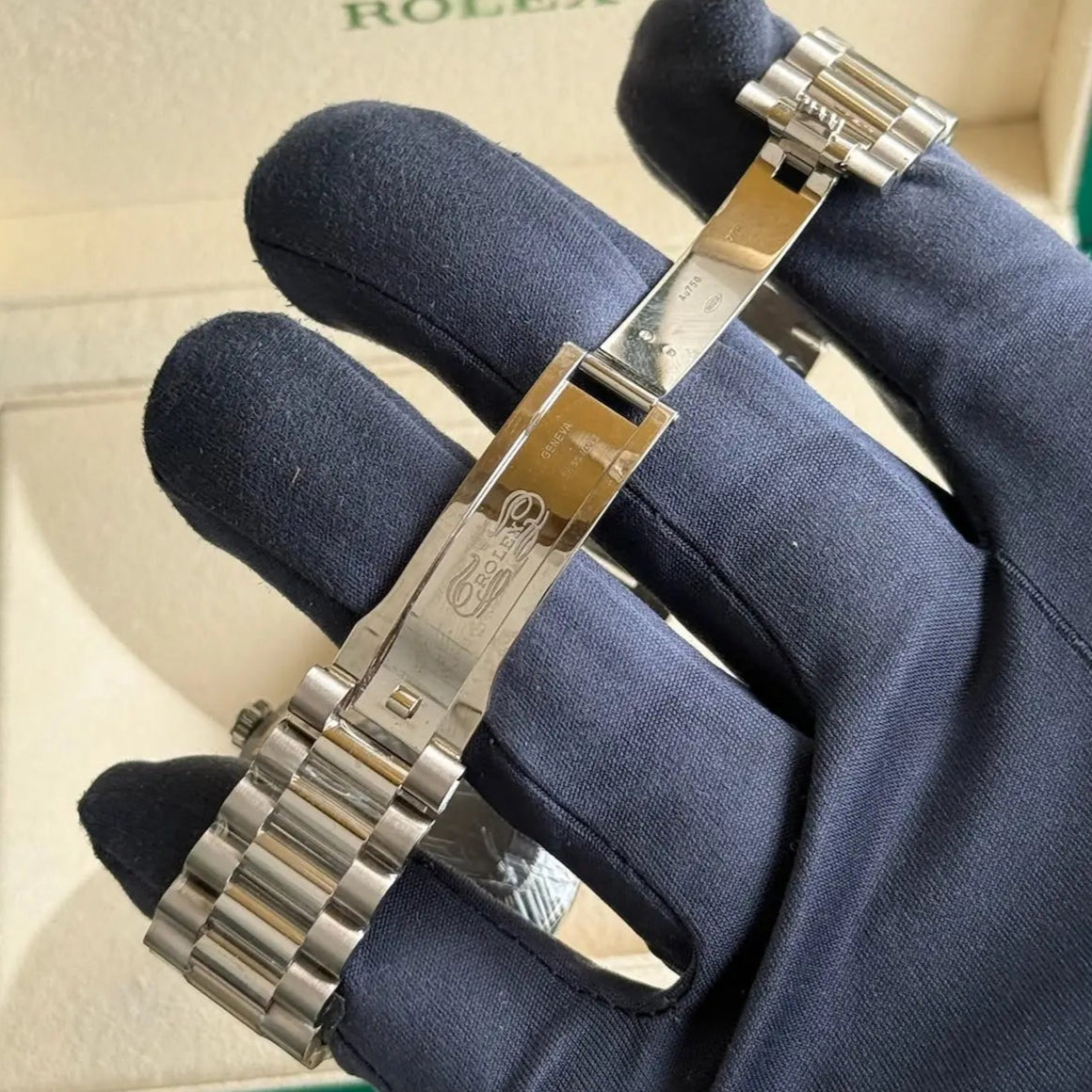 2024 Rolex Day Date 40 Olive Green Dial / 228239 / White Gold / Presidential Bracelet / Brand New & Unworn - Just Watch It